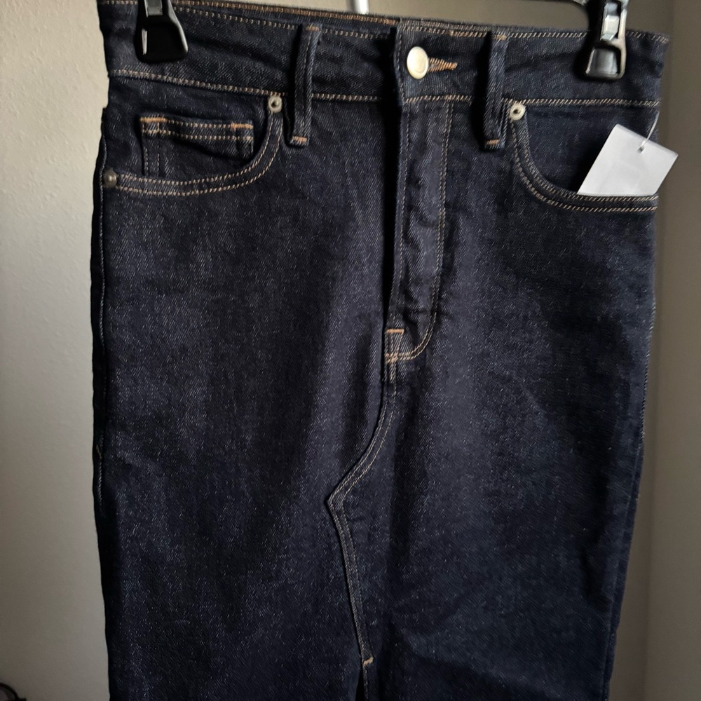 NWT Good American Stretch Denim Midi Skirt Sz 2/26 - Picture 13 of 13